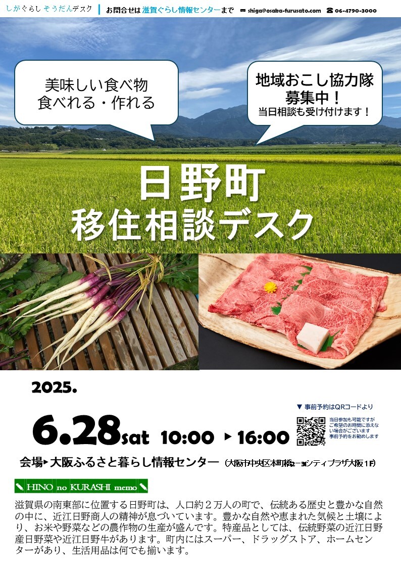 移住相談会のチラシ（表）